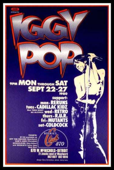 Iggy Pop Concert Poster Fridge Magnet 6x8 Large