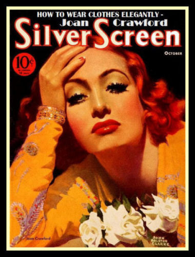 Joan Crawford Silver Screen Cover Print Fridge Magnet 6x8 Large