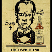 The Liver is Evil Funny Whiskey Liquor Poster Fridge Magnet 6x8 Large
