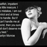 Marilyn Monroe Quote Canvas Print Magnetic Poster Fridge Magnet 6x8 Large