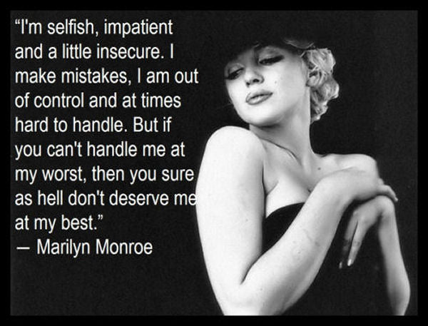 Marilyn Monroe Quote Canvas Print Magnetic Poster Fridge Magnet 6x8 Large