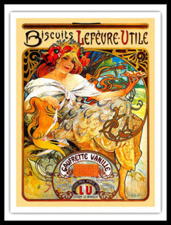 Vintage French Art Nuevo Advertisement Fridge Magnet 6x8 Large