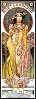 Alphonse Mucha Art Nouveau Magnetic Poster Fridge Magnet 6.5x18 Large
