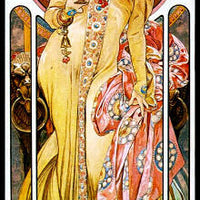 Alphonse Mucha Art Nouveau Magnetic Poster Fridge Magnet 6.5x18 Large