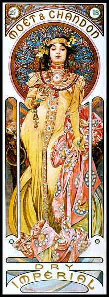 Alphonse Mucha Art Nouveau Vintage Poster Fridge Magnet 3.5 x10 Large