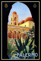 Palermo Italy Vintage Travel Poster Fridge Magnet 6x8 Large
