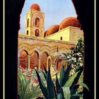 Palermo Italy Vintage Travel Poster Fridge Magnet 6x8 Large