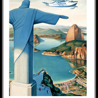 Pan American Airline Rio de Janeiro Travel Poster Fridge Magnet 6x8 Large