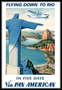 Pan American Airline Rio de Janeiro Travel Poster Fridge Magnet 6x8 Large