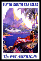 Pan American South Sea Magnetic Travel Poster Fridge Magnet 6x8 Large
