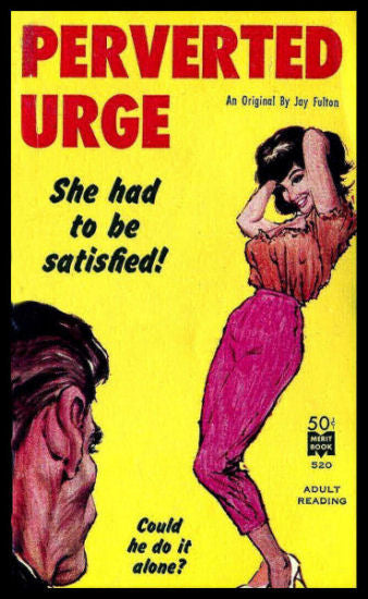 Perverted Urge Funny Pulp Book Cover Fridge Magnet 6x8 Large