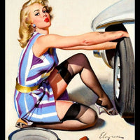 The Pin-up Girl Magnetic Canvas Fridge Magnet 6x8 Large