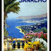 Sanremo Italy Vintage Travel Poster Fridge Magnet 6x8 Large