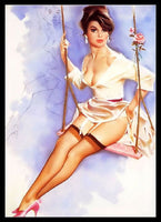 Swing Girl Vintage Pin up Poster Fridge Magnet 6x8 Large
