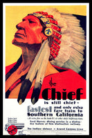 The Chief Vintage Santa Fe Train Travel Poster Fridge Magnet 6x8 Large
