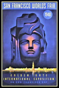 Worlds Fair San Francisco 1940 Travel Poster Canvas Print Fridge Magnet 6x8 Large