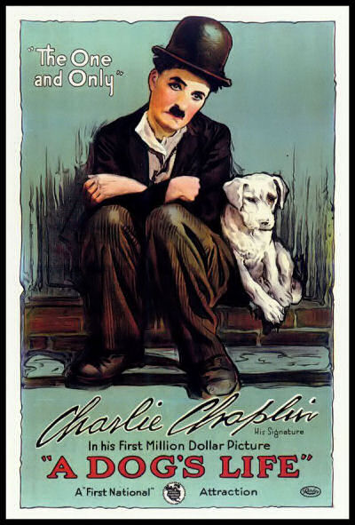 A Dogs Life Charlie Chaplin Movie Poster Fridge Magnet 6x8 Large
