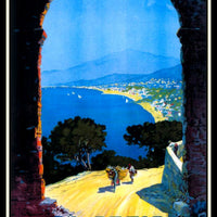 Alassio Italy Travel Poster FRIDGE MAGNET 6x8 Magnetic Canvas Print