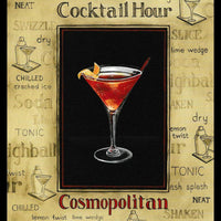 Cosmopolitan Cocktail Hour Poster Bar Fridge Magnet 6x8 Large