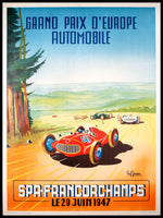 Grand Prix Europe 1947 Vintage Magnetic Poster Fridge Magnet 6x8 Large
