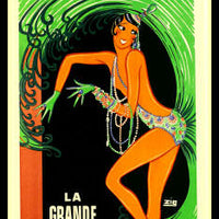 Josephine Baker La Grande Revue Poster FRIDGE MAGNET 6x15.5 Large