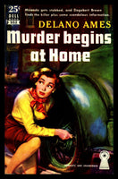 Murder Begins at Home Funny Pulp Fiction Art Fridge Magnet 6x8 Large
