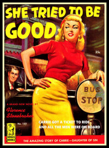 She Tried To Be Good Magnetic Canvas Print Pulp Fiction FRIDGE MAGNET 6x8 Large