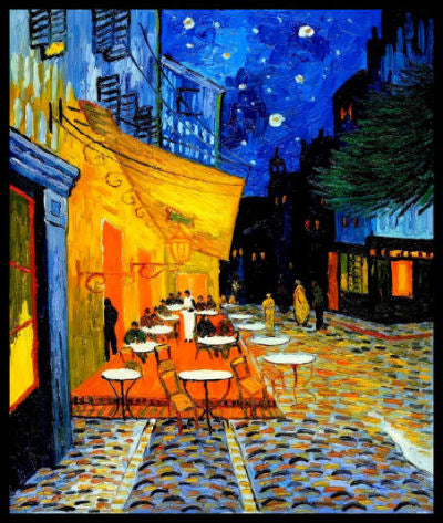 Cafe Terrace at Night Vincent Van Gogh Art Fridge Magnet 12x14 Large