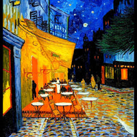 Café Terrace at Night Vincent Van Gogh Art Print Fridge Magnet 12x14 Large