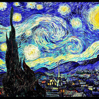 Vincent Van Gogh The Starry Night Magnetic Poster Fridge Magnet 12x15 Large