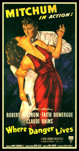 Where Danger Lives Robert Mitchum Movie Poster Fridge Magnet 9x17 Large